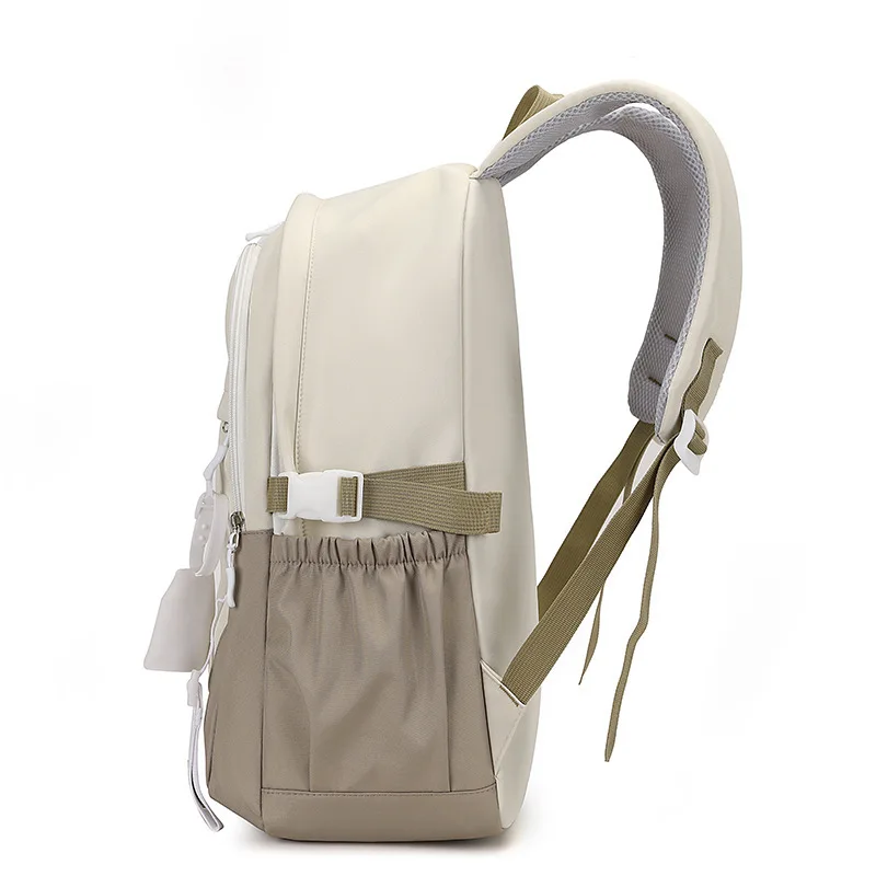 Backpack for Middle School Girls, Ins Style, College, High School, Versatile Color-Block Double - 4