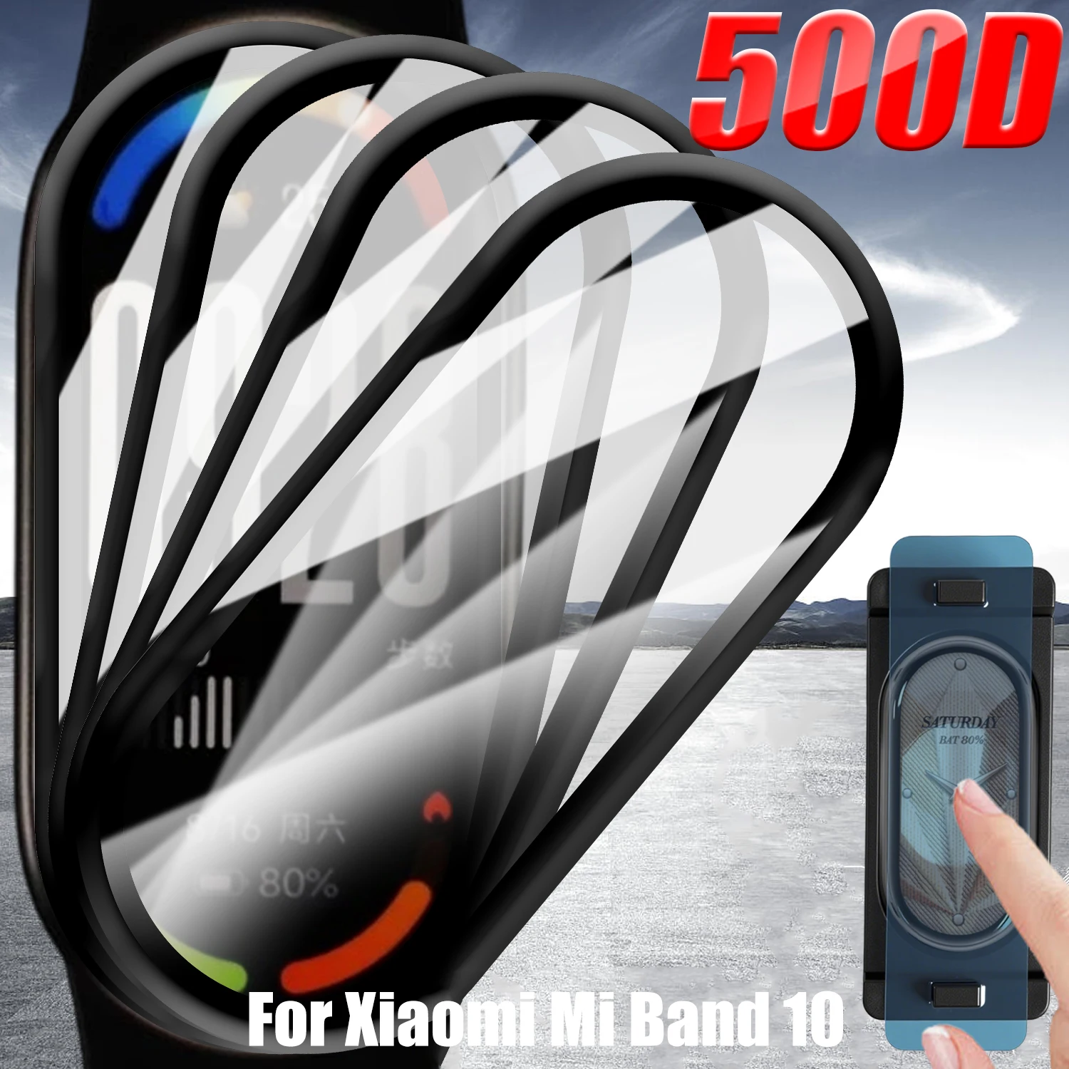 Easy to Install Screen Protector for Xaomi Mi Band 10 Anti-scratch Full Coverage Smart Watch Protective Film for Mi Band 10