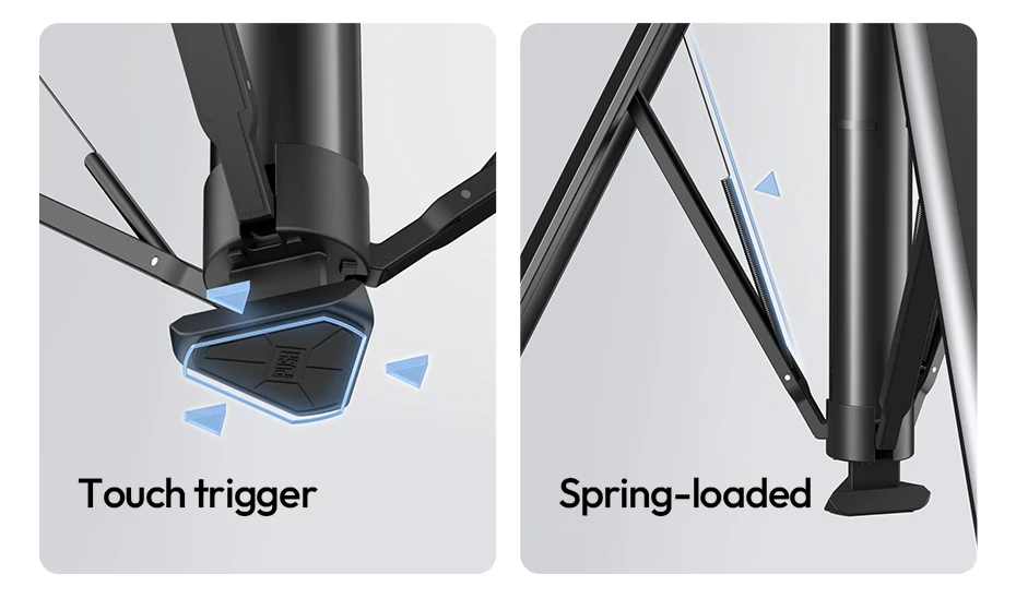 Auto-Open Tripod 2M Ground Tripod Light Stand Selfie for Camera Smartphone Video