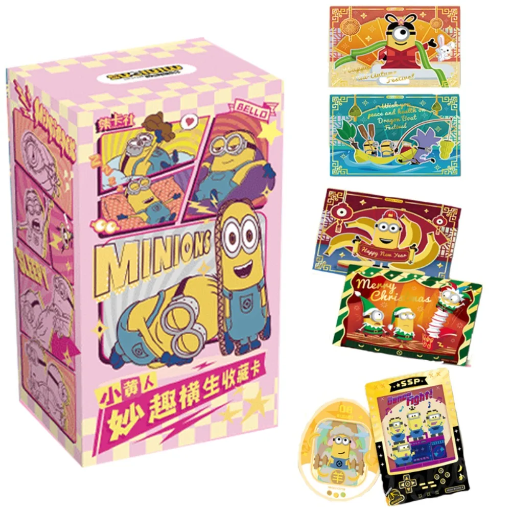 

Original Minions Card For Children Humorous Warm Family Animation Agnes Edith Margo Limited Cartoon Collection Card Kids Gifts