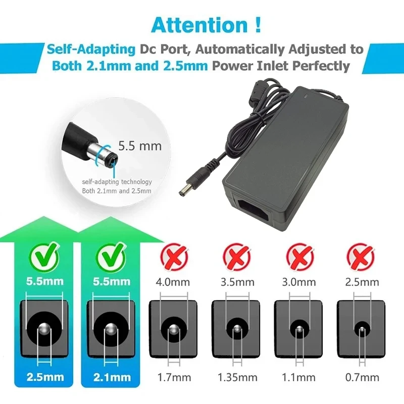 Universal 15V Power Supply Adapter with Multiregional Plugs (UK, AU, US, EU) – Versatile Voltage Support (2A to 6A)