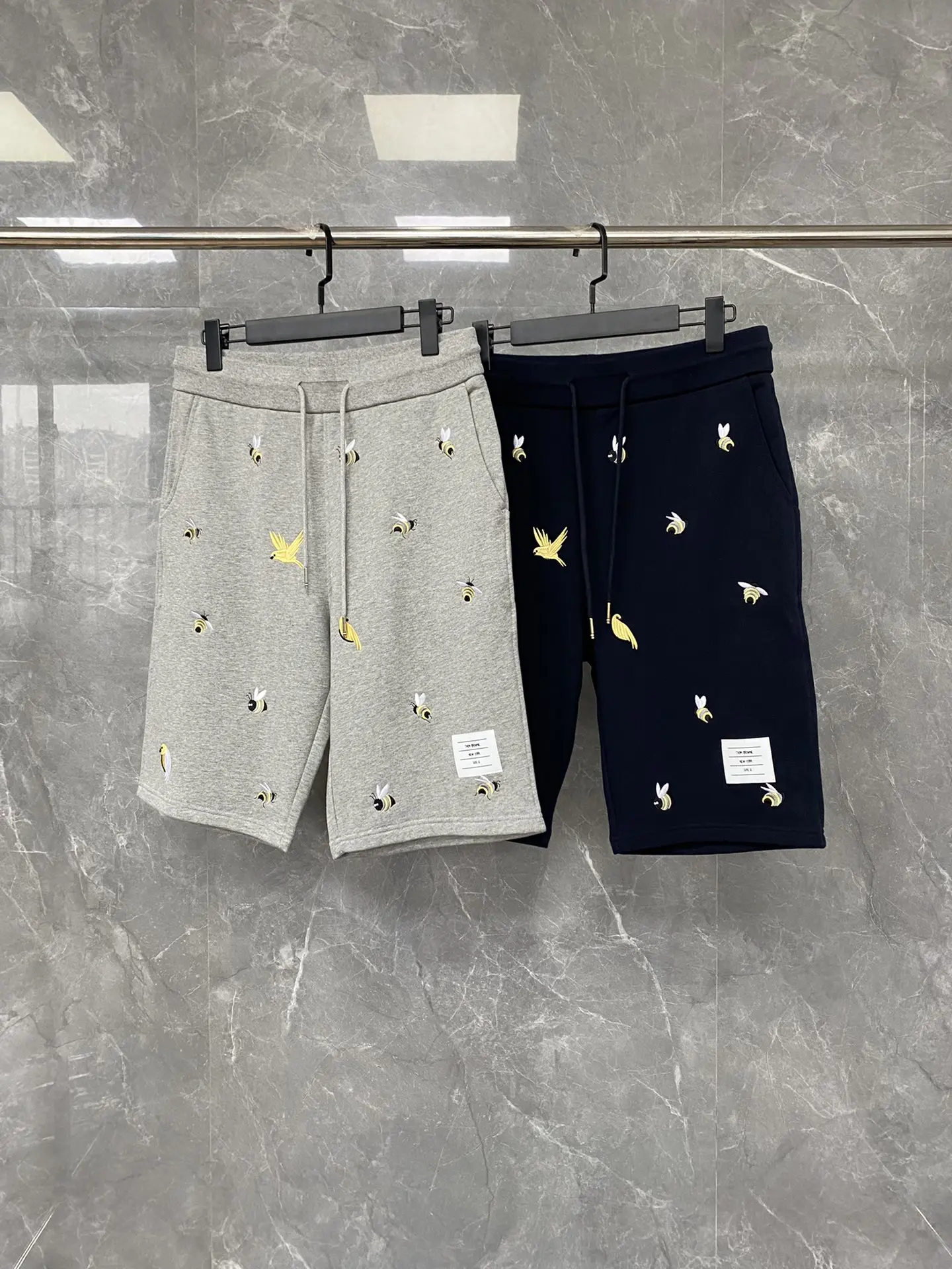

2023 TB Brand Embroidery Shorts Men Women Summer Beach Running cotton Shorts men Knee Length Pants Boys Sport Football Trousers