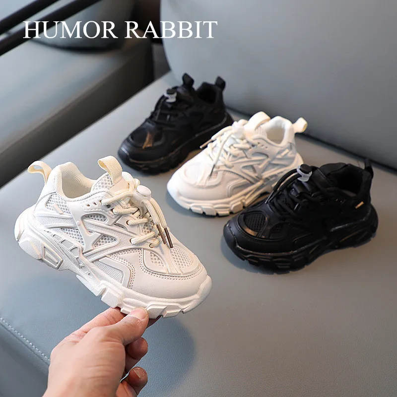 Size 21-30 New Children Casual Shoes Leather Boys Girls Soft Outsole Shoes Baby Sports Fashion Kids Toddler Sneakers