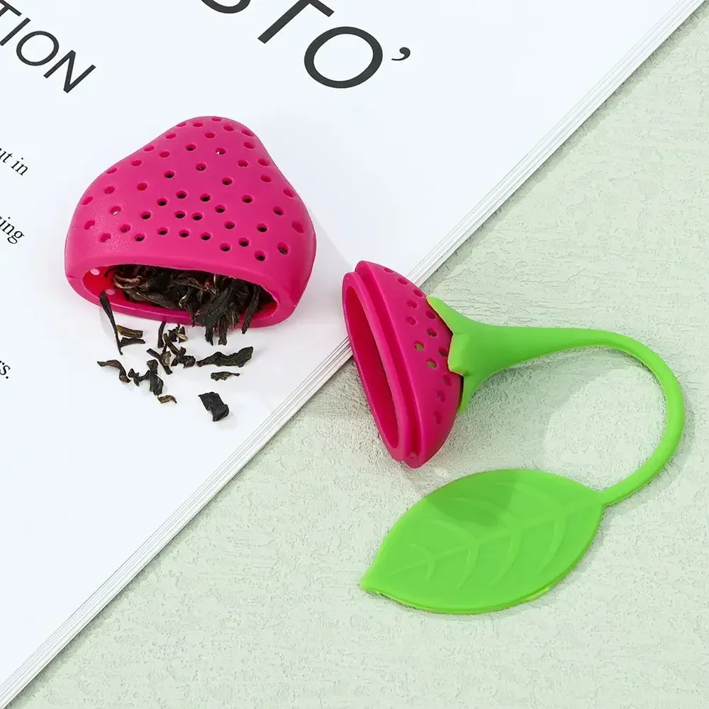 1/3pcs New Silicone Tea Infuser Coffee Filter Strawberry Tea bag Silicone Tea Ball Holder Teapot Gadgets Herbal Spice Filter