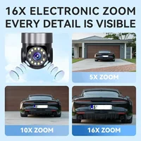 10K 20MP WIFI caméra IP extérieure 4 objectifs 4 écrans 16X Zoom CCTV caméras de Surveillance vidéo sans fil 6K 12MP Protection de sécurité 5