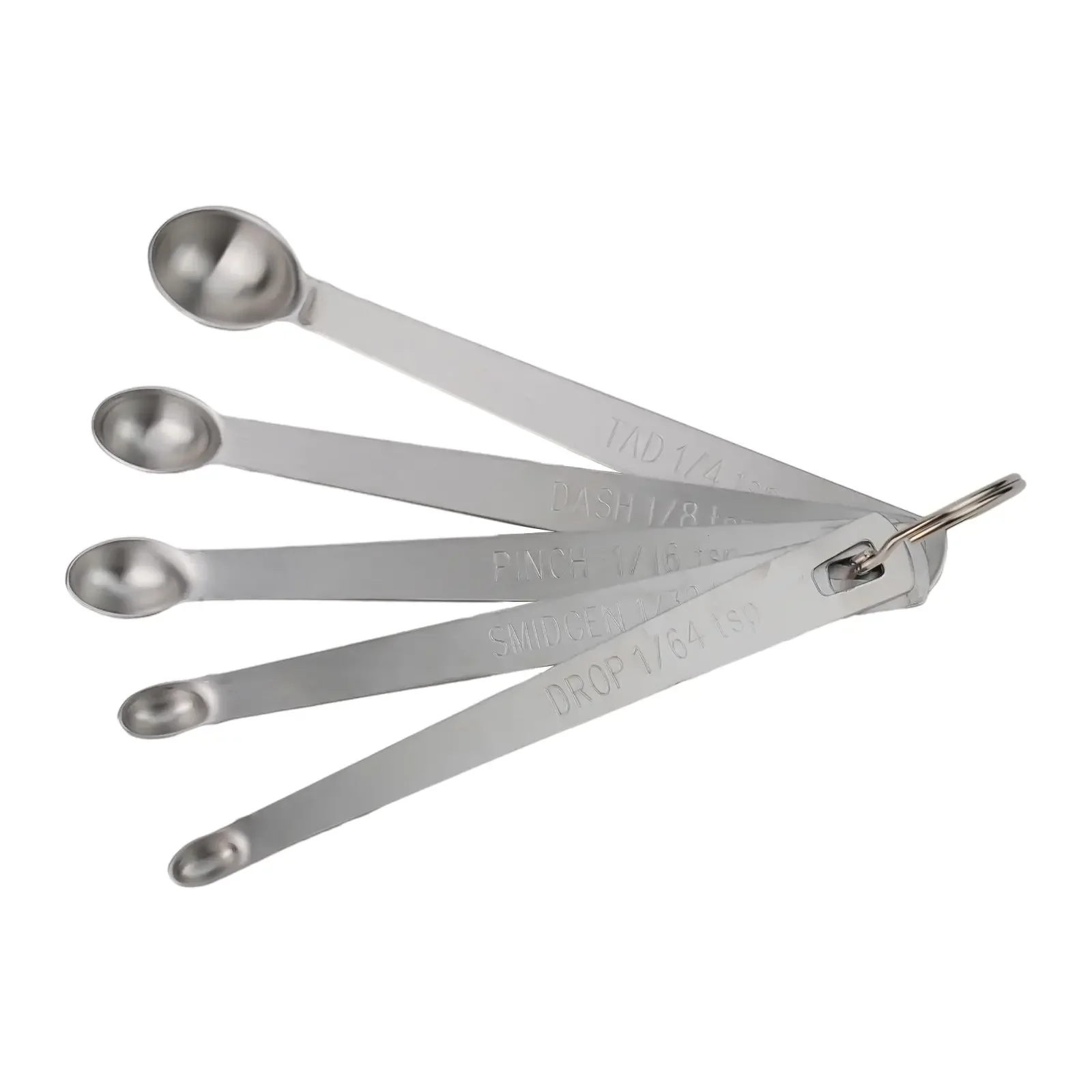 Kitchen Measuring Spoons Measuring Spoon Set 5Pcs/Set Mini Measuring Spoons Stainless Steel Tea Coffee Sauce Scoops Baking Seasoning Tool Kitchen Mearure Accessories