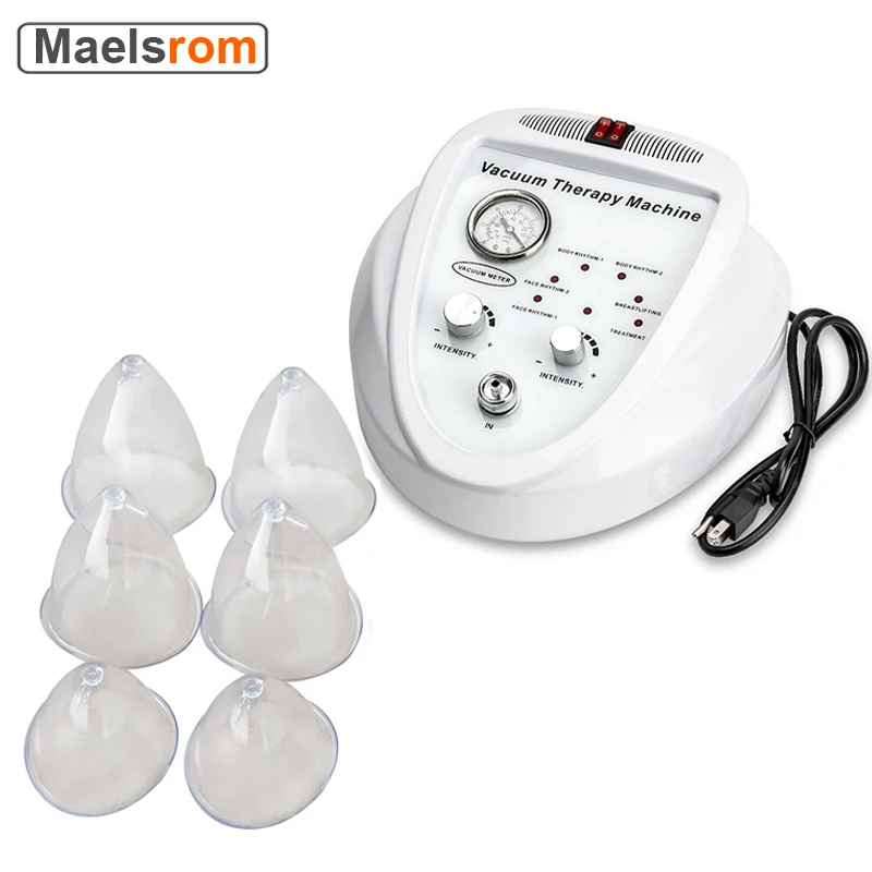 

6 Cups Breast Enlargement Pump Vacuum Therapy Machine Lifting Breast Enhancer Butt Massager Cup Body Shaping Massage Equipment