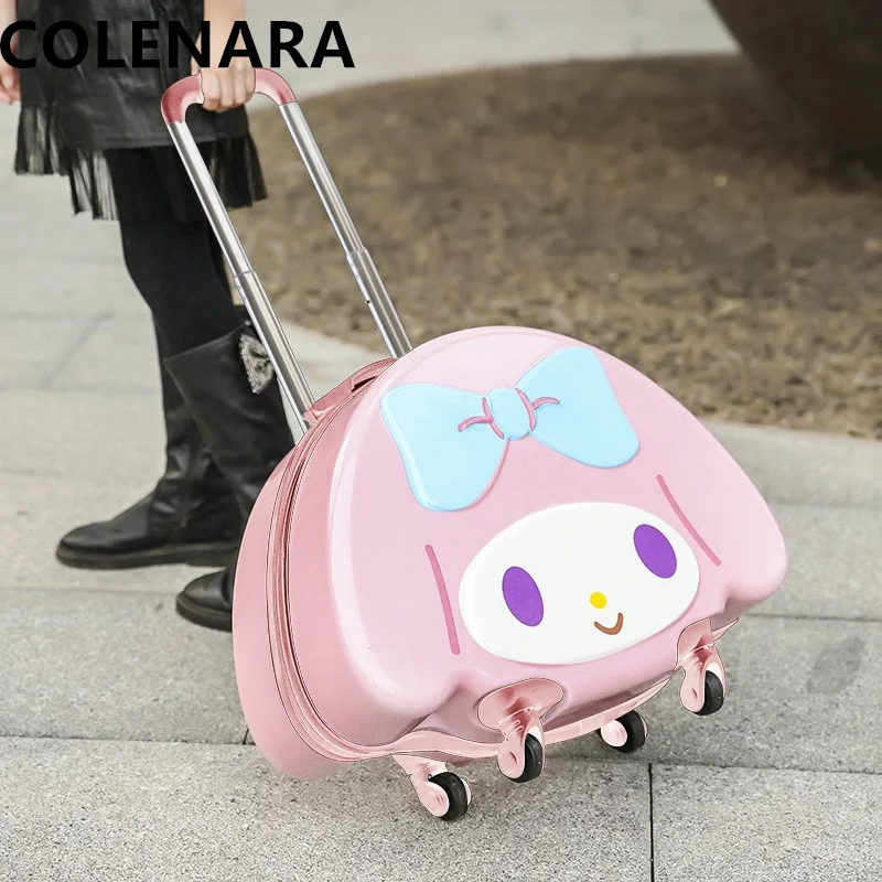 COLENARA ABS PC Suitcase 20 Inch Large Capacity Waterproof Boarding Box Children Cart Type Travel Bag
