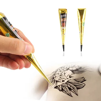 1 pz 25g pasta per tatuaggio all'henné indiano naturale nero per tatuaggio temporaneo pittura per il corpo arte crema cono vernice fai da te inchiostro per tatuaggio