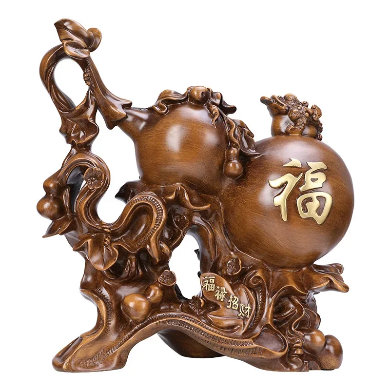 Lucky Gourd Home Accessories Living Room Wine Cabinet Decor Ornaments Crafts Porch Bogu Shelf
