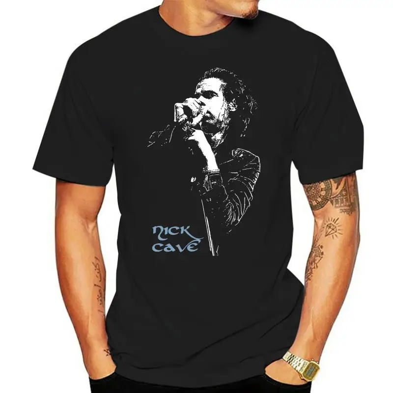 Nick Cave Microfono Bad Seeds Festa Di Compleanno Grinderman S-Xxl New Black T-Shirt Print T Shirt Summer Short Light