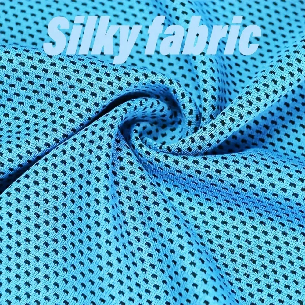 Ice Silk Towel Breathable Cooling Quick-Drying Towel Sports Towel with Silicone Bag Portable Towel Running Swim Gym Yoga Towel