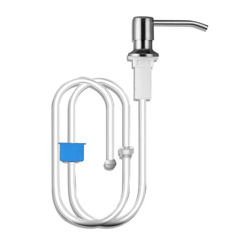 Kitchen Tool Stainless Steel Soap Dispenser with Flexible Silicone Hose for Easy Refills for Bathroom and Kitchen 4