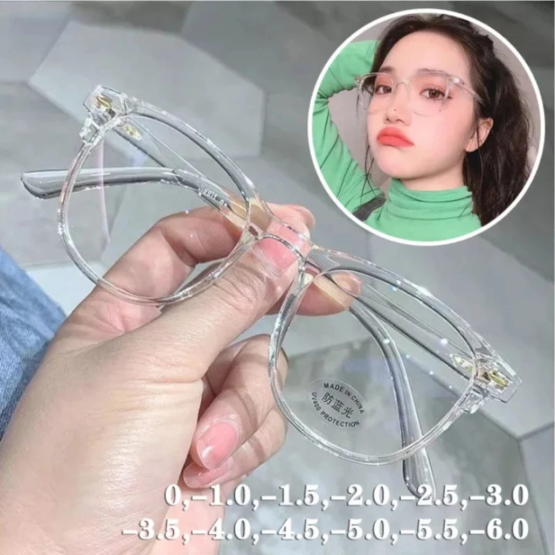 116440-043da5.jpg S4403e7a96c814f459d33a73dc6ec2397U -1.0-1.5-2.0-2.5-3.0 To -6.0 Transparent Finished Myopia Glasses Men Women Black Eyeglasses Prescription Short-sighted Eyewear Mallzona