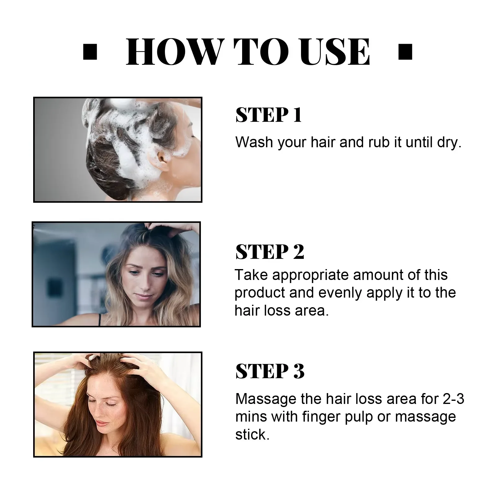 OUHOE Hair Growing Serum Repair Thinning Dry Damaged Massage Scalp Follicle Tough Root Nourishing Hair Growth Essence Care 30ml