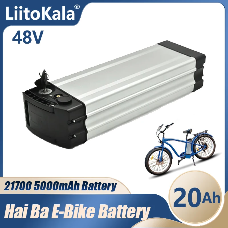 Liitokala 48V 20Ah Haiba Ebike Battery Pack 21700 Litio Per Shengmilo Mx21 Aostirmotor A20 Bicicletta Elettrica Pieghevole