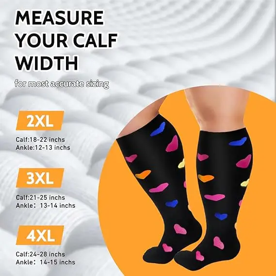 Enhanced Compression Socks - Wide Calf, Extra Large, Knee High