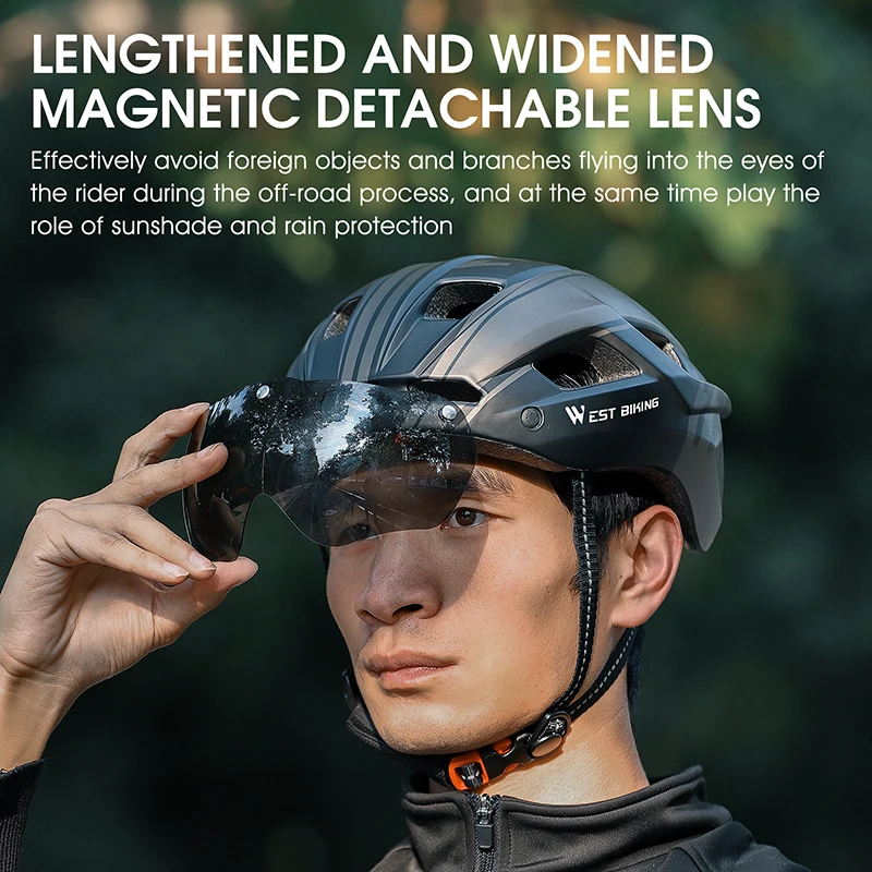 Casque de vélo léger pour hommes et femmes, casque de vélo à visière, casque  de vélo LED, accessoires Casco, route VTT, 54-62cm - AliExpress
