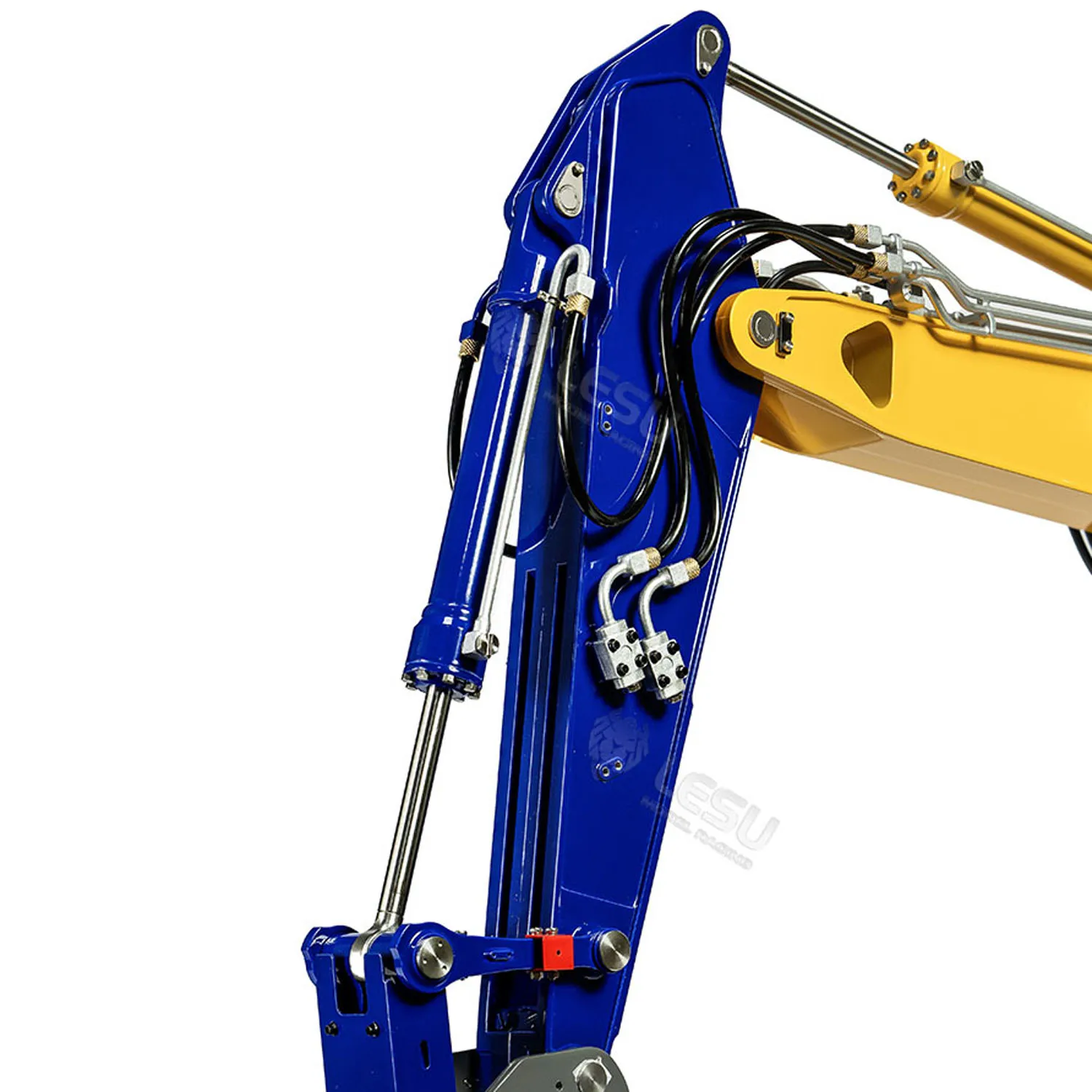 Aoue LR945 RC Excavator LESU 1/14 3-arm Hydraulic Metal Digger Model Remote Control Painted Assembled Toy Light System TH23759 6