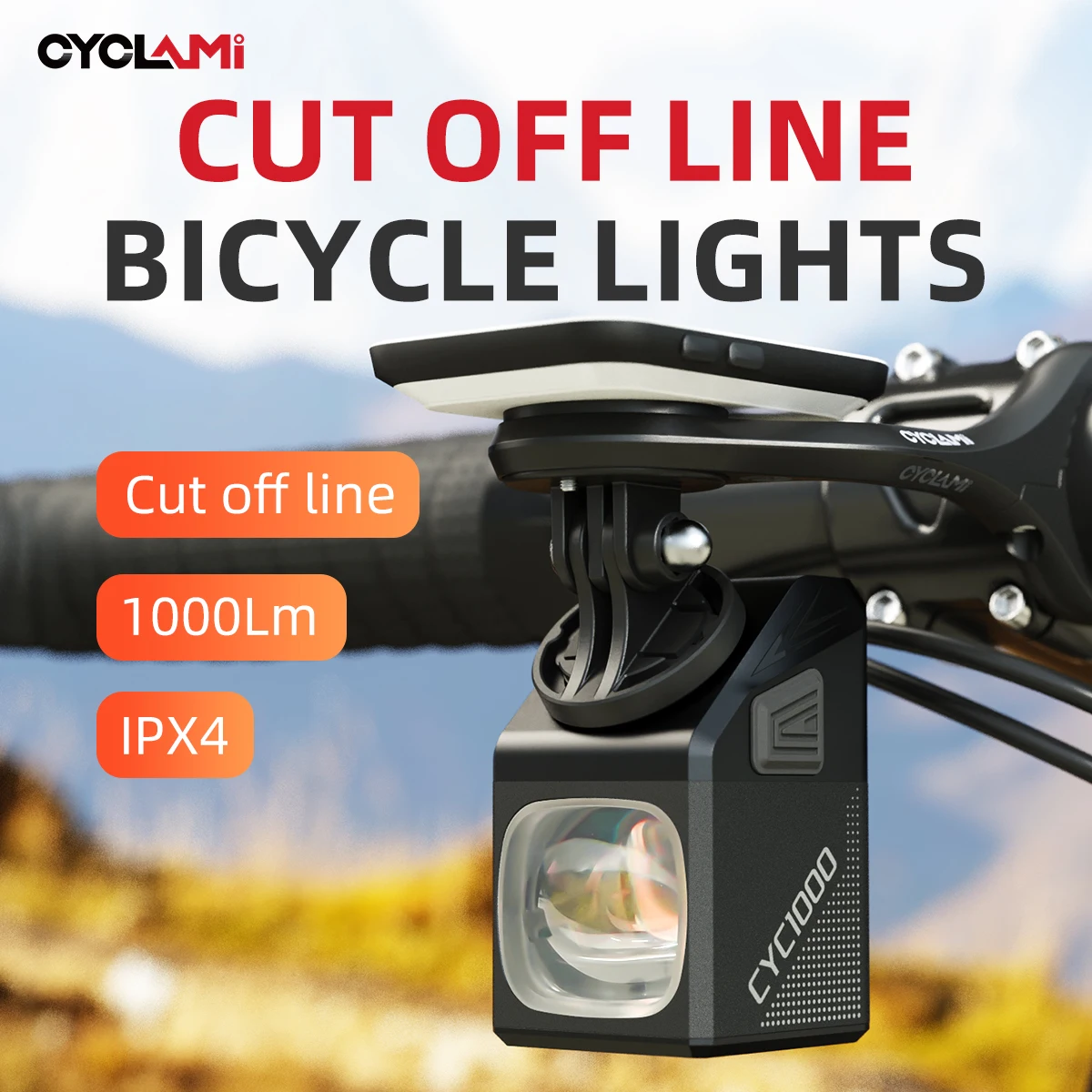 Wireless Remote Bike Light 1000LM 1