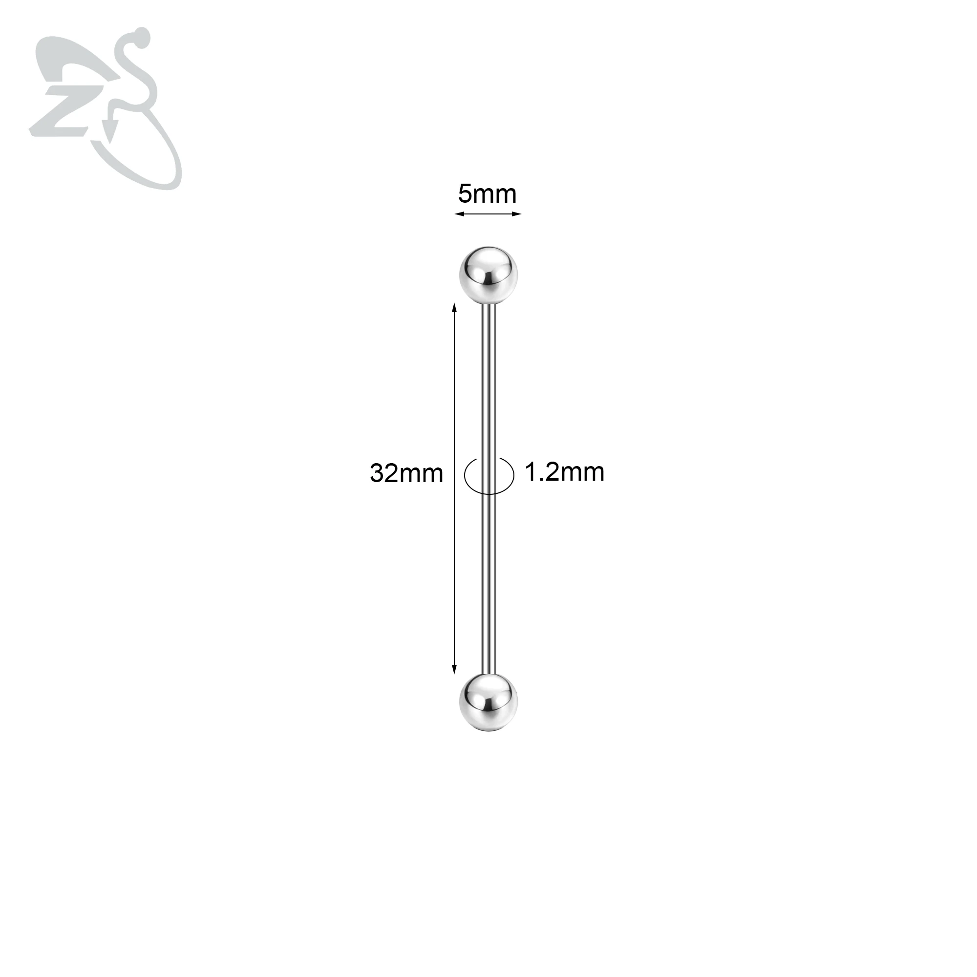 Elegant 316L Surgical Steel Spike Barbell Earrings