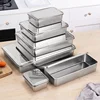 Stainless Steel Flat Bottom Storage Tray with Lid Square Food Plate Cake Bread Pastry Baking Pan Dish Bakeware Kitchen Tools 1