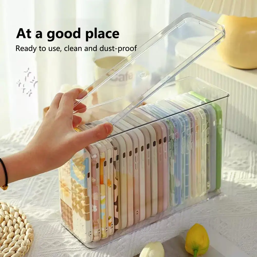 

Mobile Phone Case Storage Box Ins Transparent Desktop Mobile Phone Case Container Acrylic Sundries Storage cajas Supplies