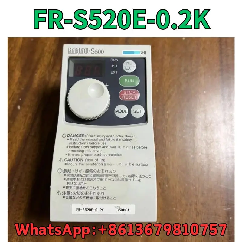 

Used Frequency converter FR-S520E-0.2K test OK Fast Shipping