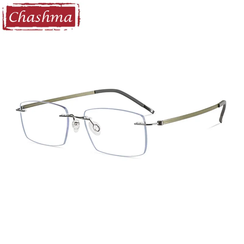 남성용 초경량 안경, 순수 티타늄 무테 프레임, 최고 품질의 광학 Gafas, 처..