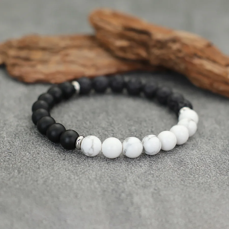Men Tiger Eyes Stone Bracelet Natural Hematite Meditation Jewelry