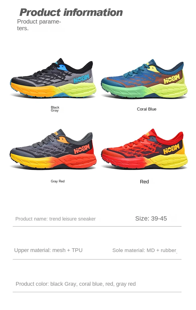 NOKA New Style Fly-Knit Breathable Sports Shoes for Men, Fashionable Cushioning Running Shoes, Low-Cut Lace-Up Outdoor Jogging S 6