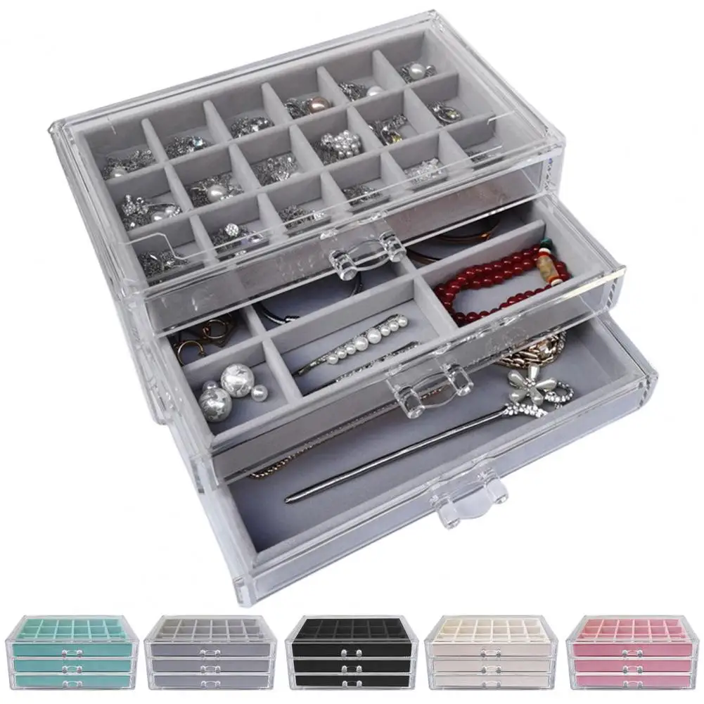 Plastic Jewelry Box EarClear Jewelry Organizer Box Clear Earring Holder  Jewelry Box Case - AliExpress