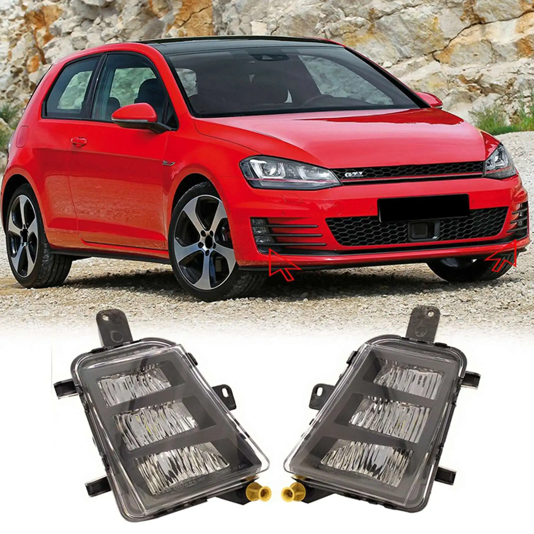 LED Front Left Fog Light DRL Fog Lamp for Golf 7 A7 MK7 GTD 2013- 5G0941699