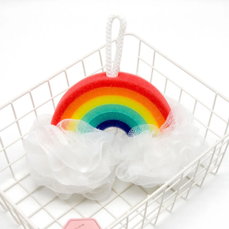Body Brush Shower Sponge Ball Kawaii Rainbow Bath Ball
