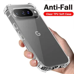 Clear Silicone Shockproof Protective Phone Case - Transparent Cover Shell - Google Pixel 8 Pro (Clear)