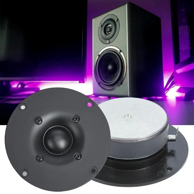 02DD 4Inch 8Ohm 60W 104mm Hifi Silk Cloth Dome Tweeter with Soft Dome Laminate for Enhances Sound Experiences