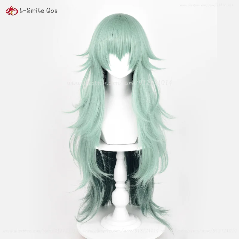 Anime Takatsuki Sen Cosplay Wig 95cm Long Green Gradient Curly Wig