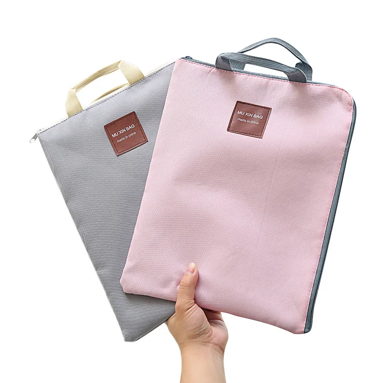 File Information Bag Canvas A4 File Folder Document Business Briefcase Paper Storage Organizer Stationery School Office