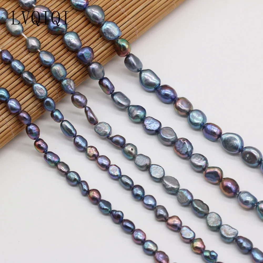 100% Natural Freshwater Pearl Beads Grey Black White Fine Irregular Pearls for Jewelry Making DIY Bracelet Necklace Earrings 5