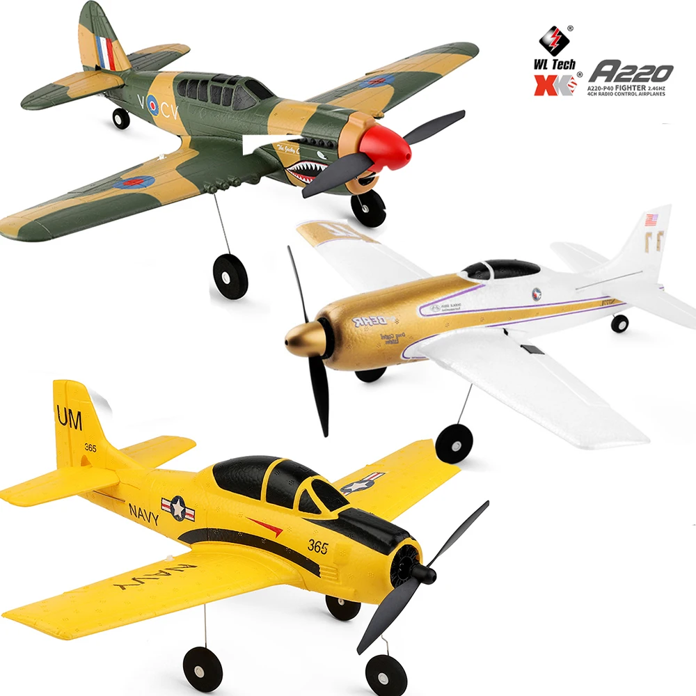 Wltoys XK A220 A210 A260 2.4G 4Ch 6G/3D RC 비행기 6 축 P40 전투기, 원격 제어 글라이더 무인 항공기 야외 장난감