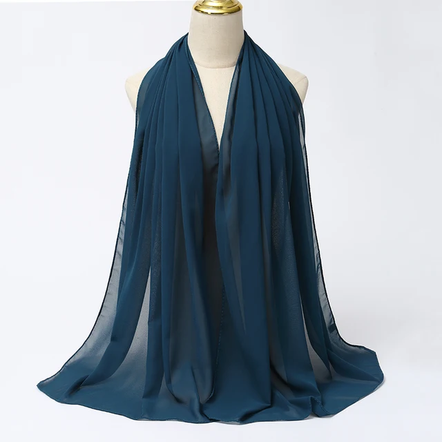 Foulard Hijab en mousseline de soie pour Femme, voile musulman ramadan ,hijab femme musulman,foulard musulmane pour femme, foulard mousseline en Jersey doux de haute qualité hijab islam voile femme musulman,70*180cm