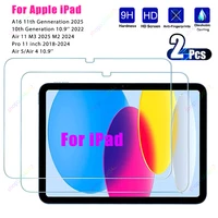 2 Packs Tempered Glass Screen Protector For  iPad A16 11th/10th Generation 2025/2022 HD 9H Hardness Screen Film for iPad Pro 11 1