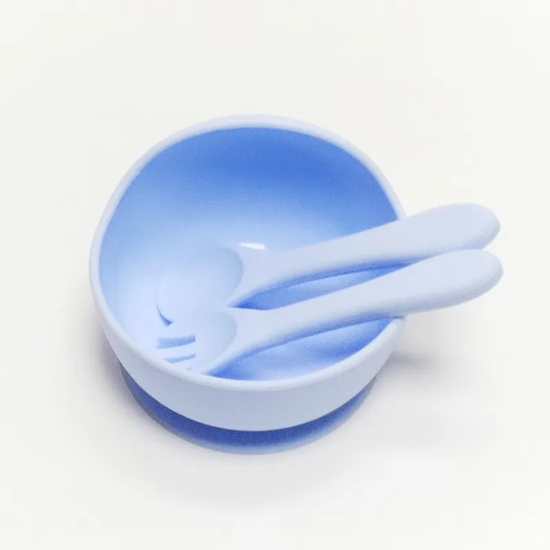 طقم أدوات طعام للأطفال مع طبق مقسم على شكل سرطان ا...