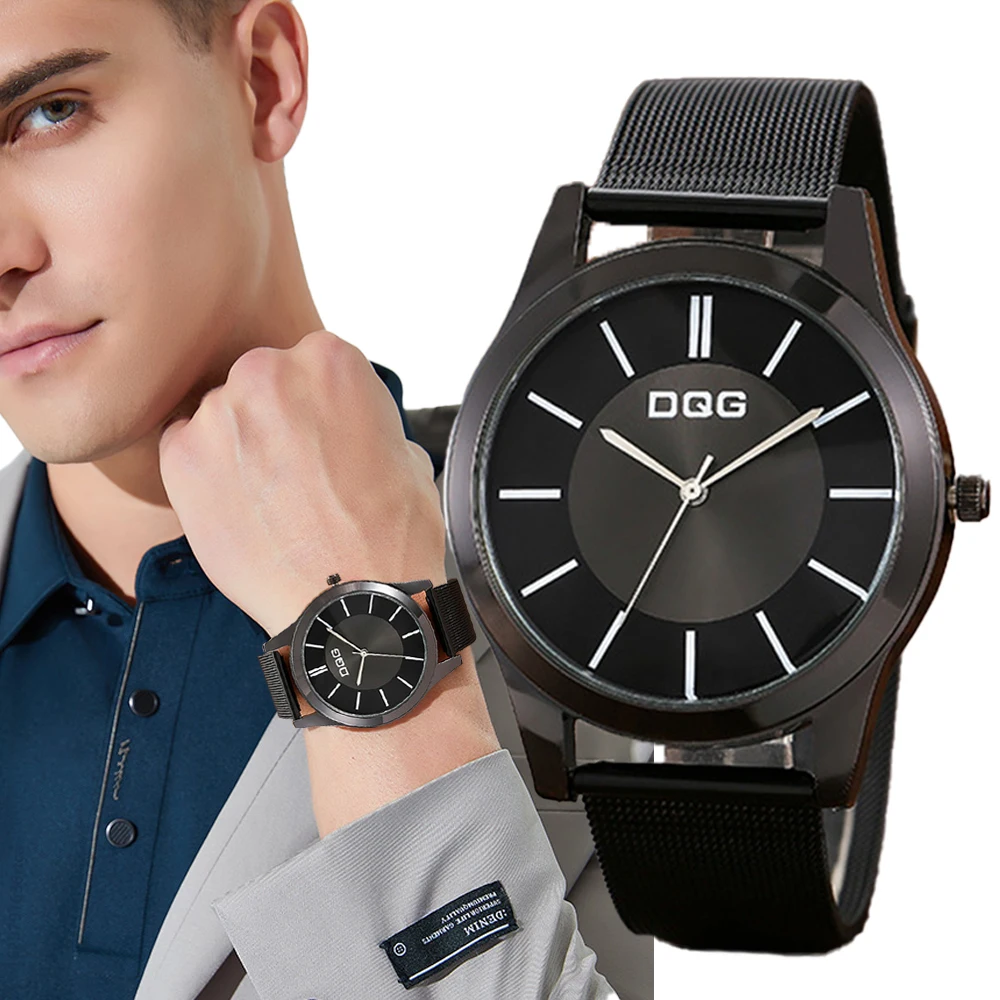 Men 2023 Fashion Brand Watches Casual Simplicity Retro Quartz Watch Mesh alloy strap Male Clock Dress Wristwatches