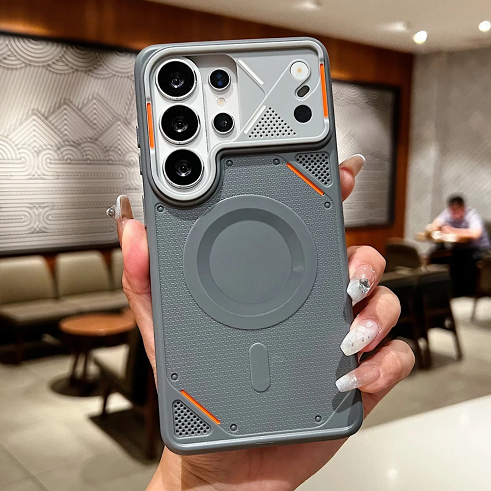 MagSafe-Compatible Shockproof Matte TPU Phone Case with Wireless Charging Protection