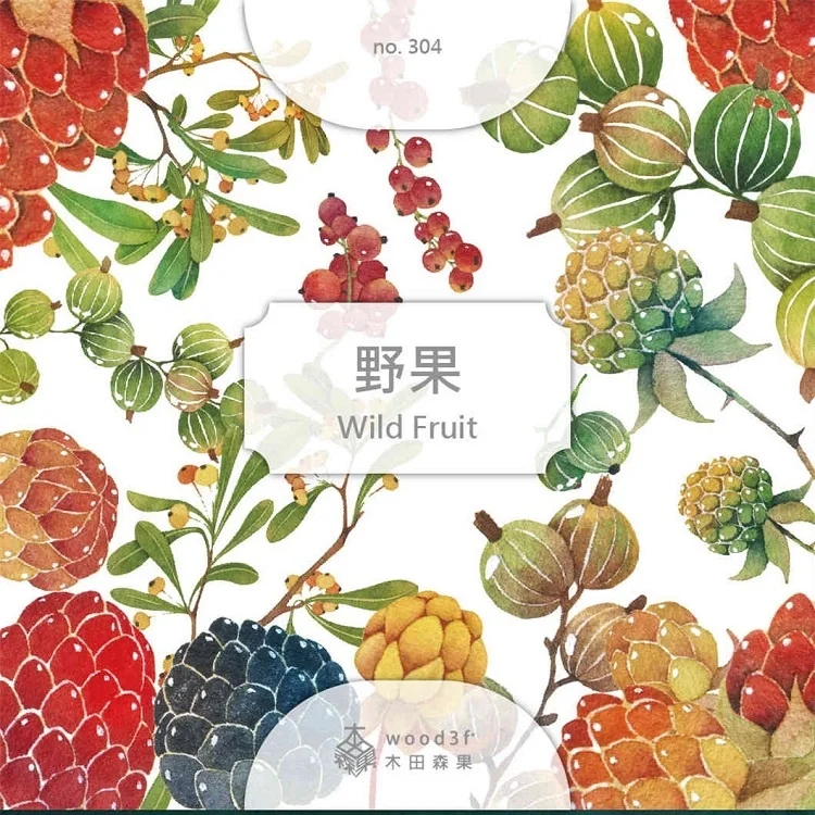 

1 Loop Adhesive Tape Wooden Field, Forest Wild Fruit, Pet, Versatile Flowers,