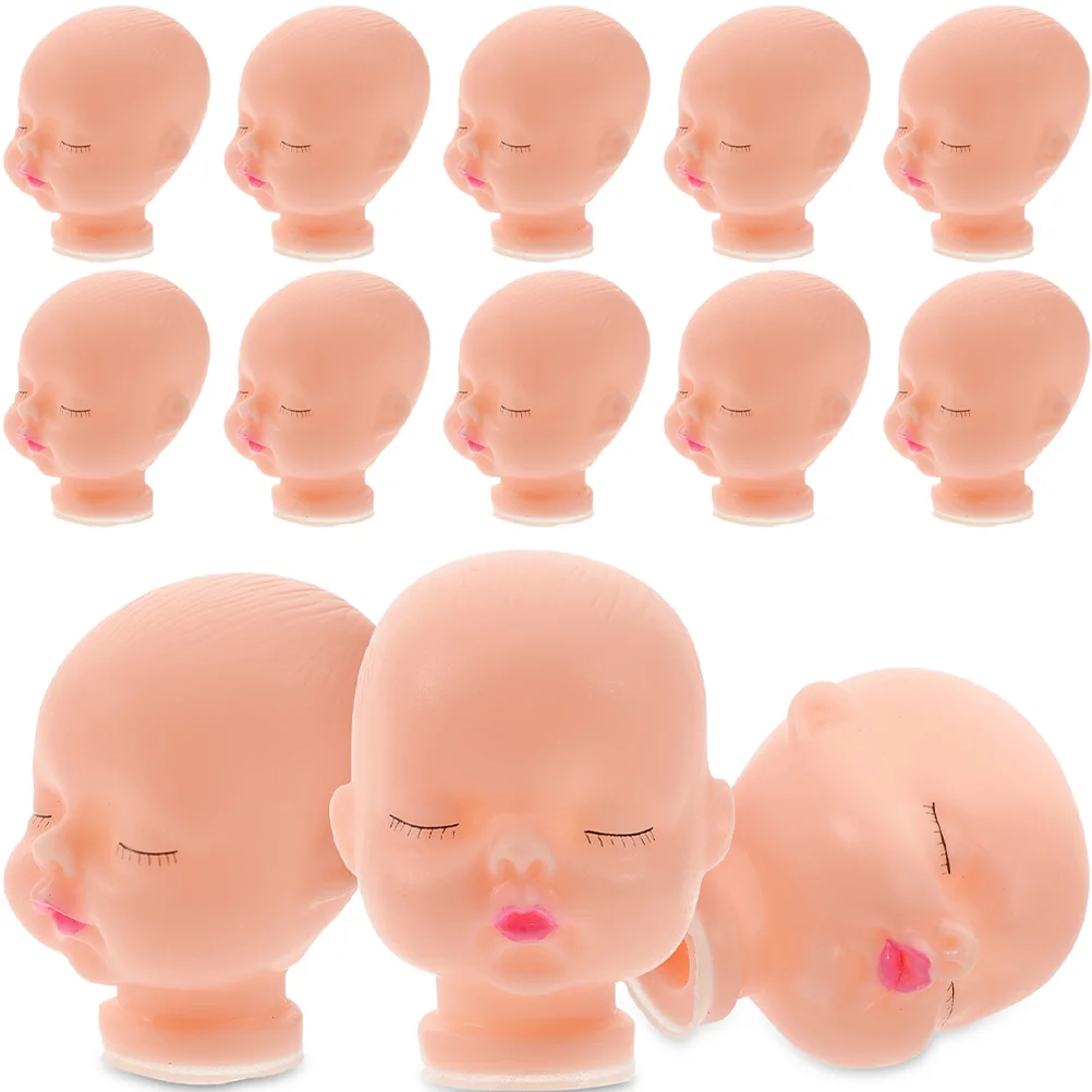 

20 Pcs Model Vinyl Head Baby Furniture Plush Keychain Small Decor Accessory