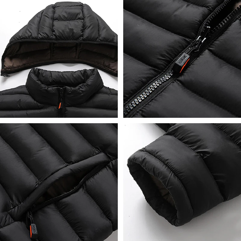 Winter Warm Waterproof Parkas Jacket Coat Mens Detachable Hat Outwear Autumn Men Casual Windproof Hooded Parkas Jacket Coat Male