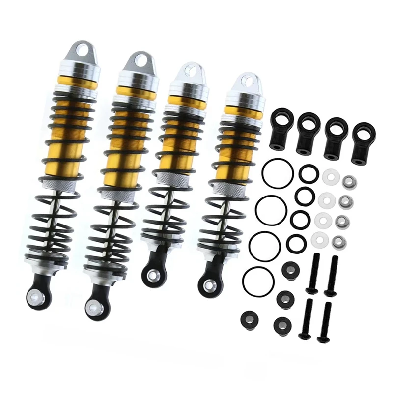 

4 шт., металлические передние и задние амортизаторы для Traxxas Slash 4X4 VXL 2WD, нержавеющий Hoss Stampede 1/10, детали для модификации радиоуправляемых автомобилей