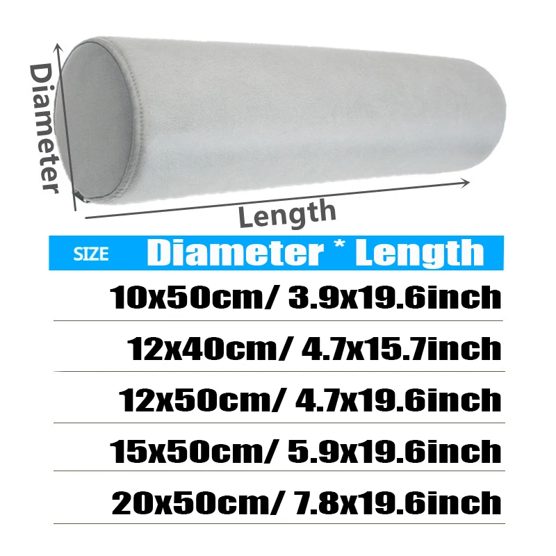 1PC Comfort Solid Color Sofa Cylinder Pillow Round Pillows Waist Pillow Leg Pillows Living Room Headrest Office Waist Cushion 베개 2
